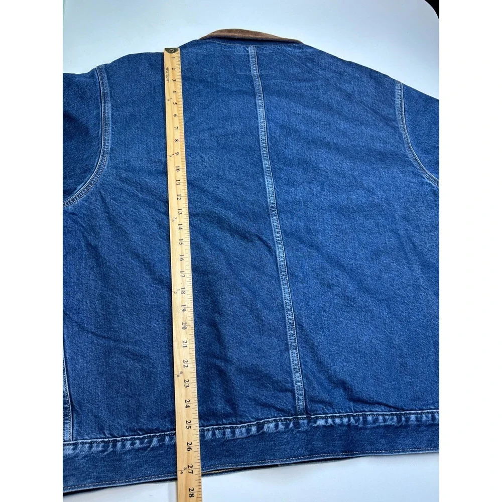 LUCKY BRAND Denim Trucker Jacket Mens XXL Button Up Corduroy Collar - Picture 14 of 15